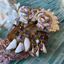 Splashy Vermeil, Pearl & Shell Drop Earrings