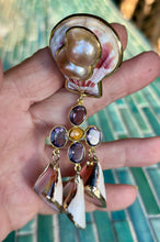 Splashy Vermeil, Pearl & Shell Drop Earrings