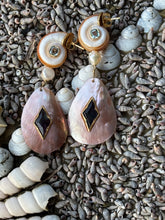 Shaved Clam, Rams’ Heads and Flourite Vermeil Earrings