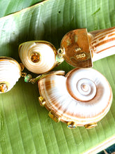 Sand Snails and Gemstone Vermeil Earrings
