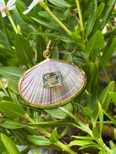 Cockle and Aquamarine Pendant