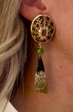 Limpet, Coral & Peridot, Vermeil Earrings