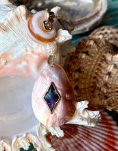 Pink Nacre, Pearl, Fluorite Vermeil Earrings