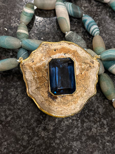 Botswana Bead Botswana beads, Blue Topaz Necklace