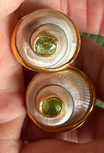 Pearled and Peridot Vermeil Earrings