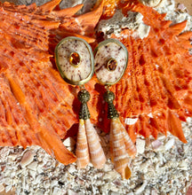 Vermeil Triple Drop Terebra Earrings with Citrines