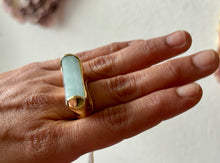 Modern Green Sugar Amethyst Ring