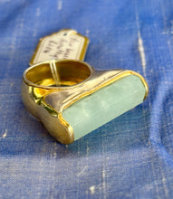 Modern Green Sugar Amethyst Ring