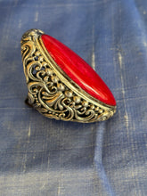 Apple Coral & Sterling Ring