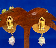 Delphinula and Peridot Earrings