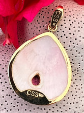 14-Karat Lorelei Scallop Charm with Pink Garnet