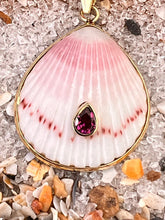 14-Karat Lorelei Scallop Charm with Pink Garnet