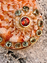 14-karat Gold Abalone Brooch/Pendant with Sapphire