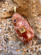 14-karat Gold Volute Shell Pendant with Citrine