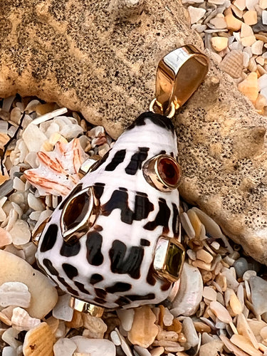 14-Karat Gold CSS Conus Ebraeus Fob with Gemstones