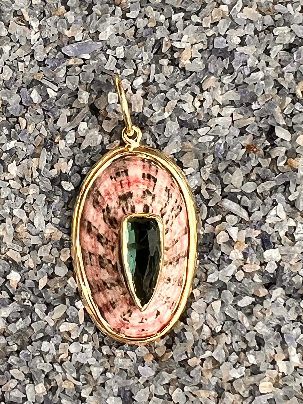 14-karat Lorelei Limpet charm with Tourmaline