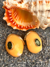 10-karat Gold Nerite Earrings with Tsavorite Garnet