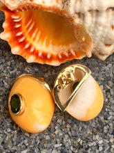 10-karat Gold Nerite Earrings with Tsavorite Garnet