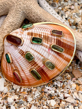 Calista Shell 14-karat Gold Pendant with Tourmaline