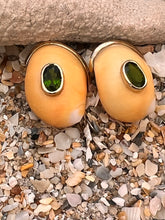 10-karat Gold Nerite Earrings with Tsavorite Garnet