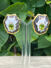 African Limpet and Egyptian Peridot Clip Earrings
