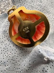 St. James Hawaiian Scallop Pendant with a Pearl Cross