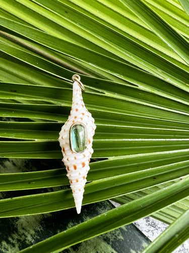 14-karat Lorelei Charm set with Paraiba Tourmaline