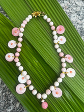 Conch Shell 16" Necklace with Coral