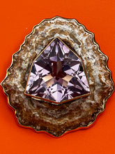 African Limpet Brooch set with Bishops-cut Amethyst