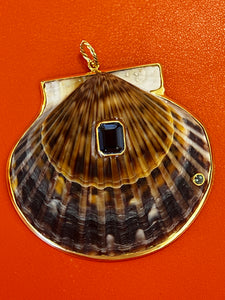 St. James Scallop Pendant with London Blue Topaz
