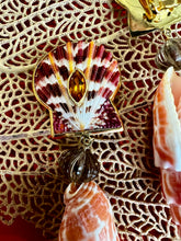 Mitre Shell Drop Earrings with Citrine