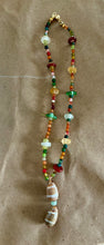 Cyprea Shell with Mixed Gemstone Necklace