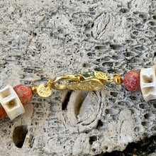Vertebra and Jasper Bead Necklace