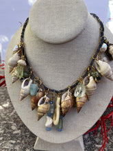 Mermaid & Shell Necklace with Topaz and Aquamarine