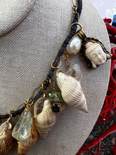 Mermaid & Shell Necklace with Topaz and Aquamarine