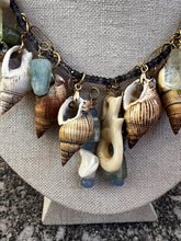 Mermaid & Shell Necklace with Topaz and Aquamarine