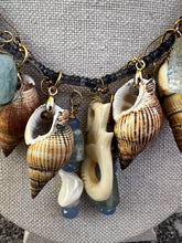Mermaid & Shell Necklace with Topaz and Aquamarine