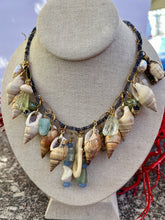 Mermaid & Shell Necklace with Topaz and Aquamarine