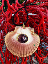 St. James Irish Flat Shell Pendant with Large Amethyst