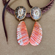 Limpet & Spondilius Shell Earrings with Topaz