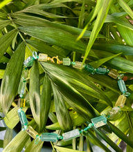 Roman Glass Bead Necklace with Tourmaline