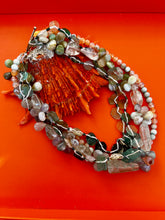 Roman Glass Bead Necklace with Aquamarine & Jasper