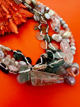 Roman Glass Bead Necklace with Aquamarine & Jasper