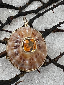 14-K Lorelei Limpet Charm With Citrine