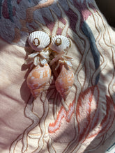 Tulip Shell Earrings with Pearl & Cameos