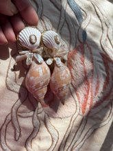 Tulip Shell Earrings with Pearl & Cameos