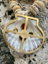 Cone Bead Shell Necklace with Scallop Pendant