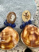 14-karat Gold Cockle Shell Earrings with Kyanite Briolettes