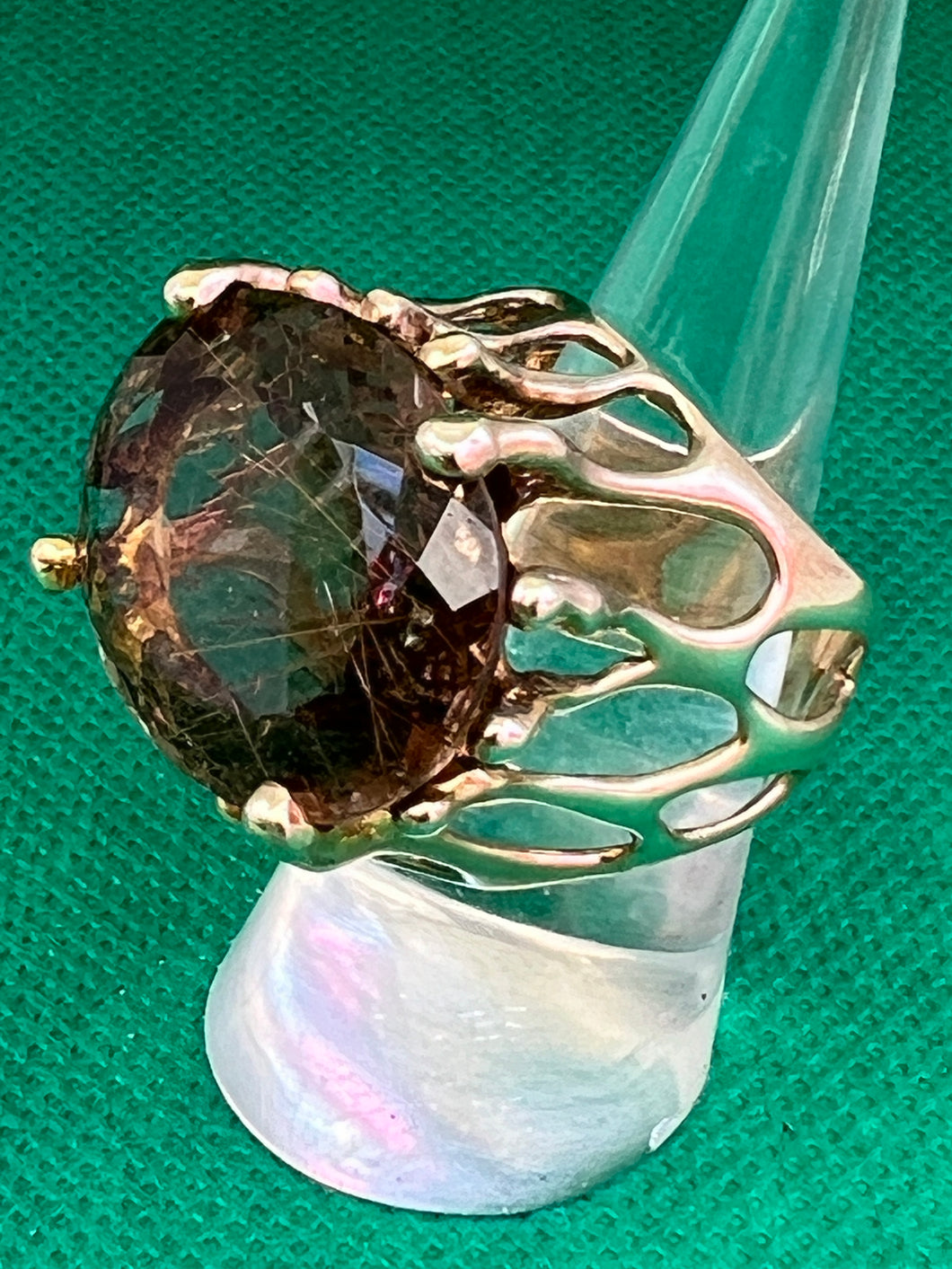 20-Carat Rutile Quartz Ring