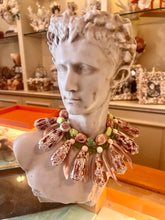 Two-piece Conch & Conus Shell Necklace with Peridot